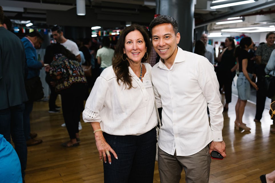 Door CEO Kelsey Louie with Broome Street Academy Charter High School Board Member Cathy Aquila