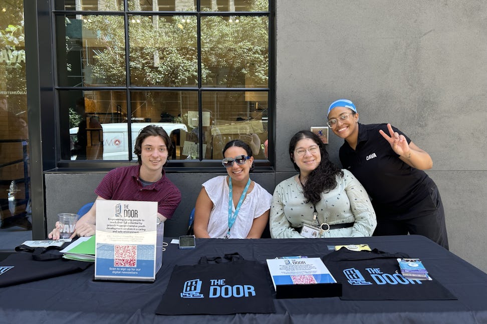 The Door participated in CAVA's Community Day where guests received a free lunch or dinner at their new restaurant location and accepted donations to The Door in lieu of their free meal. The Door and CAVA have a multipronged partnership as a sponsor, community partner, and employer partner for The Cut.